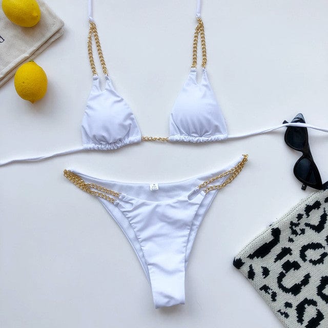 Bikini plażowe z ramiączkami na łańcuszkach - Image 5