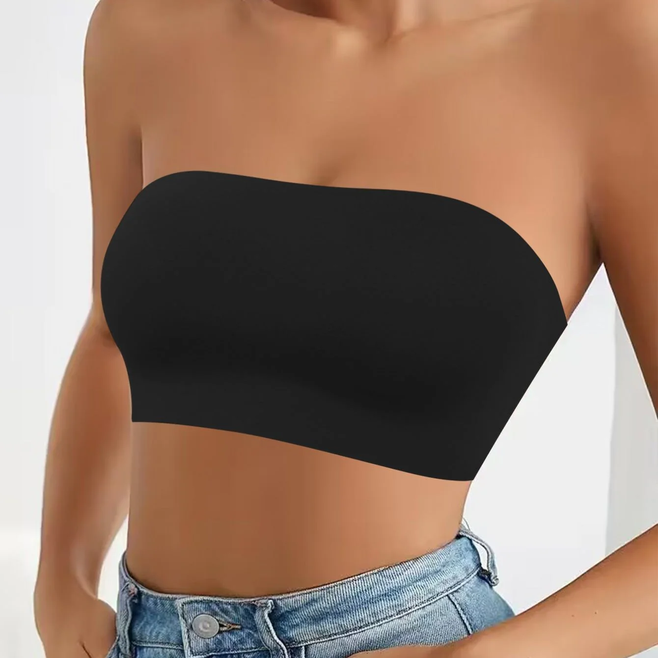 Biustonosz bezszwowy typu bandeau