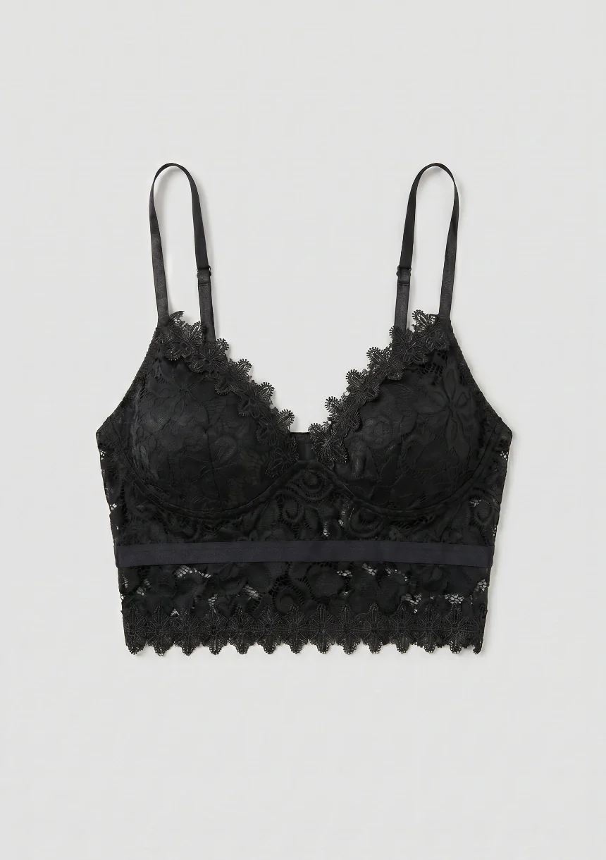 Biustonosz koronkowy bralette w formie topu - Image 5