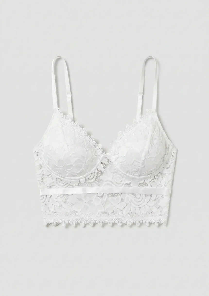 Biustonosz koronkowy bralette w formie topu - Image 7