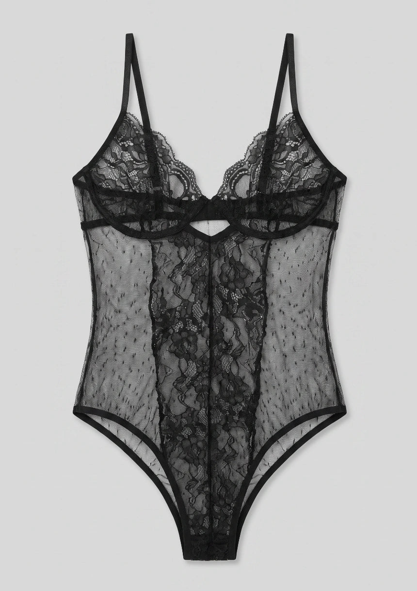 Delikatne body siateczkowe z koronką - Image 4