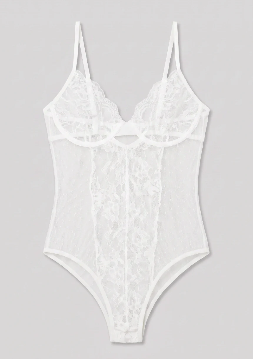 Delikatne body siateczkowe z koronką - Image 6