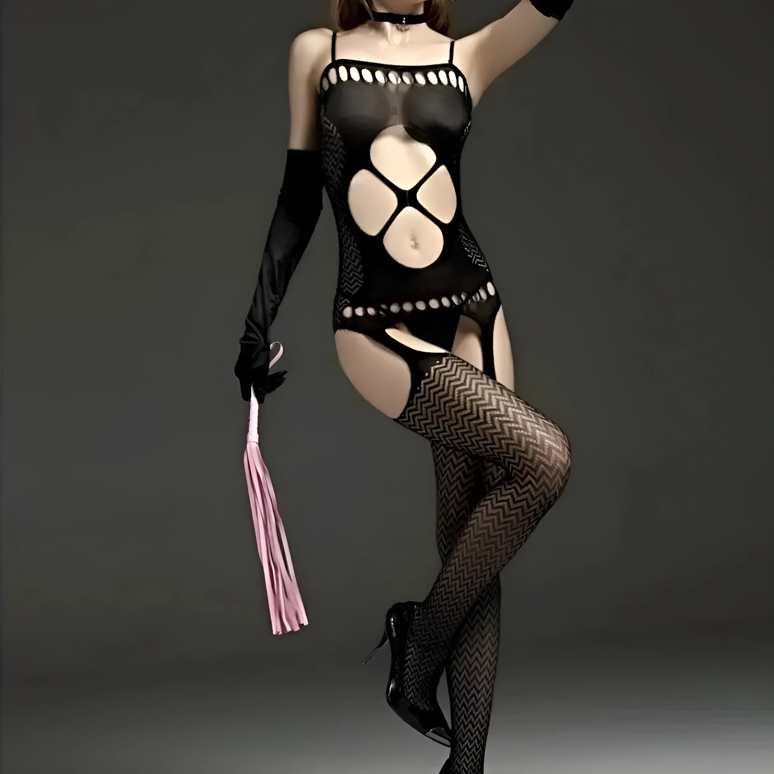 Bodystocking z odsłoniętym brzuchem - Image 3