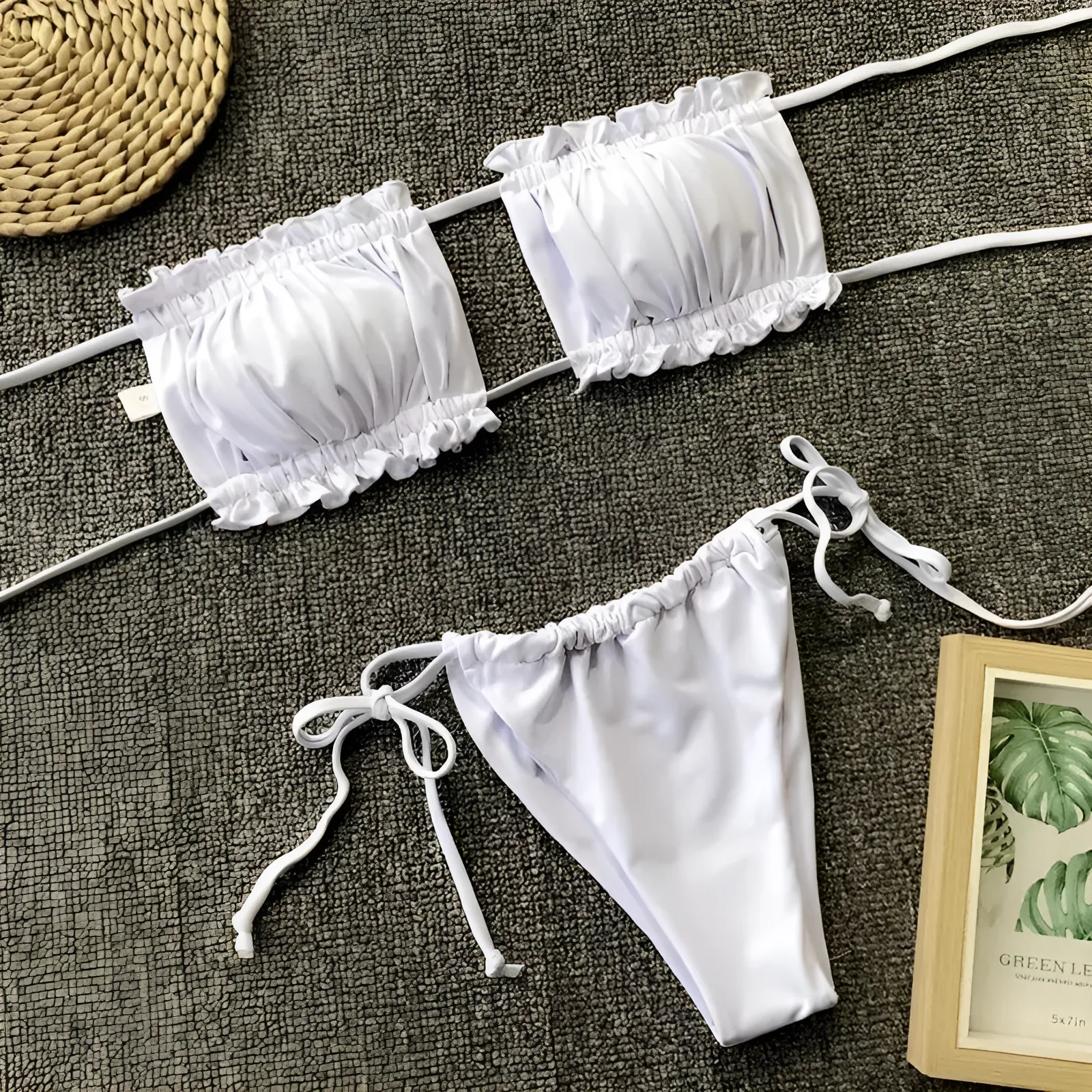 Dwuczęściowy strój kąpielowy bikini bez ramiączek - Image 11