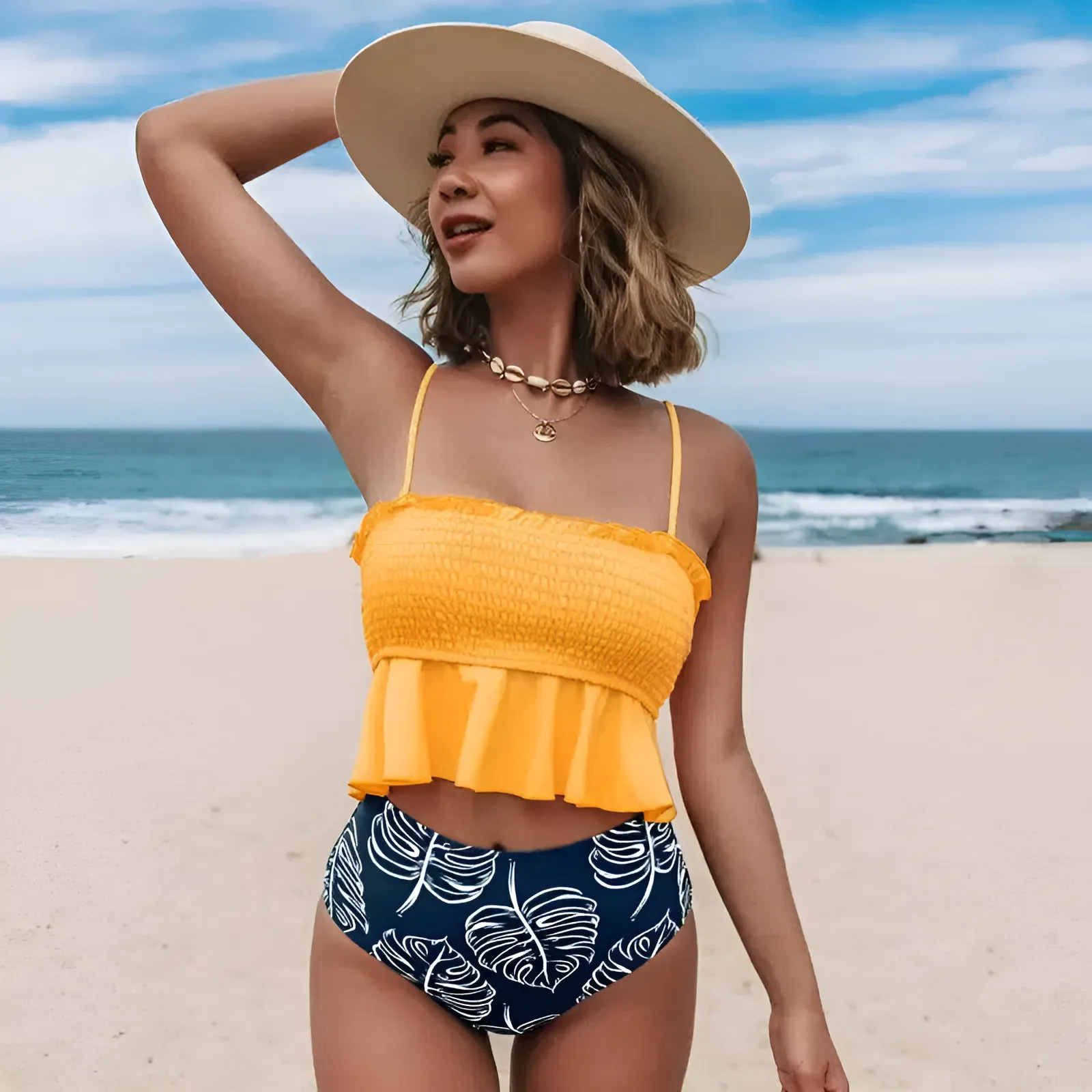 Dwuczęściowy strój kąpielowy bikini z falbanką - Image 22