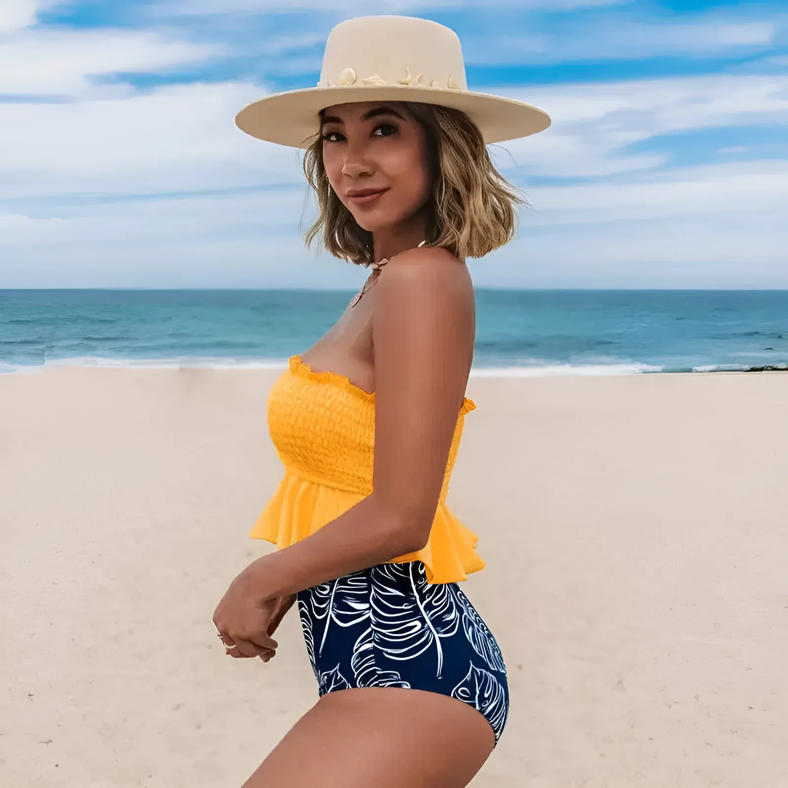 Dwuczęściowy strój kąpielowy bikini z falbanką - Image 23