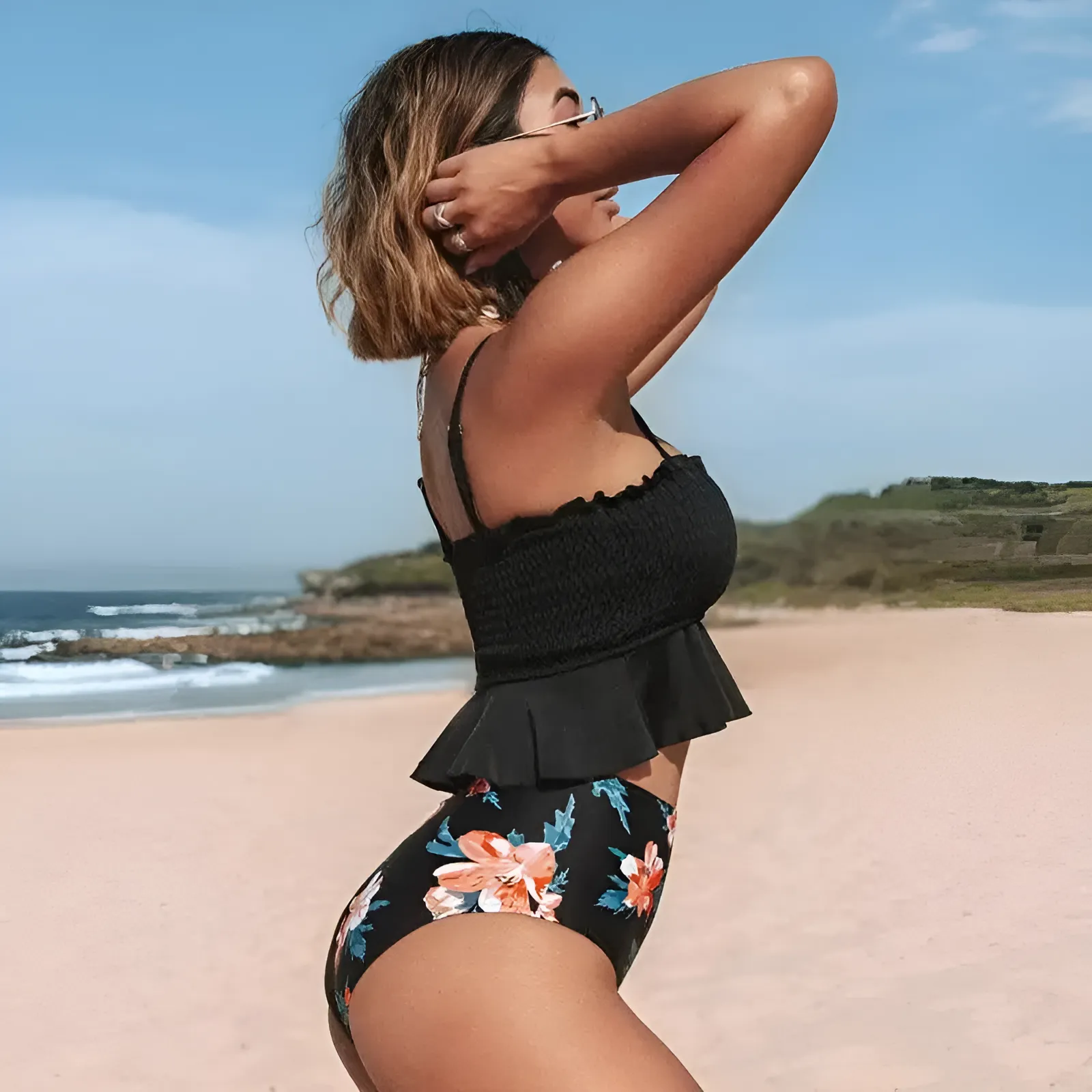 Dwuczęściowy strój kąpielowy bikini z falbanką - Image 3