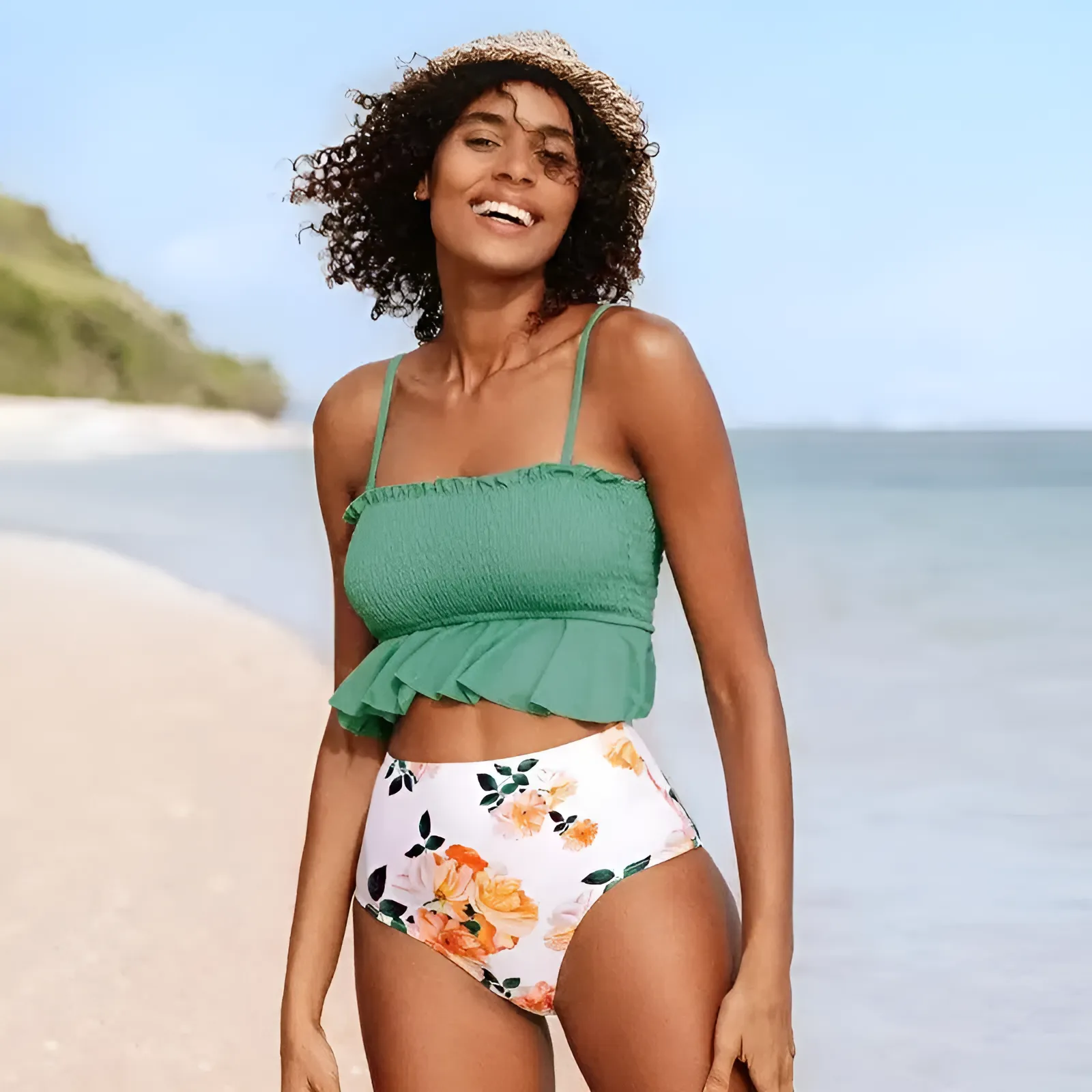 Dwuczęściowy strój kąpielowy bikini z falbanką - Image 35