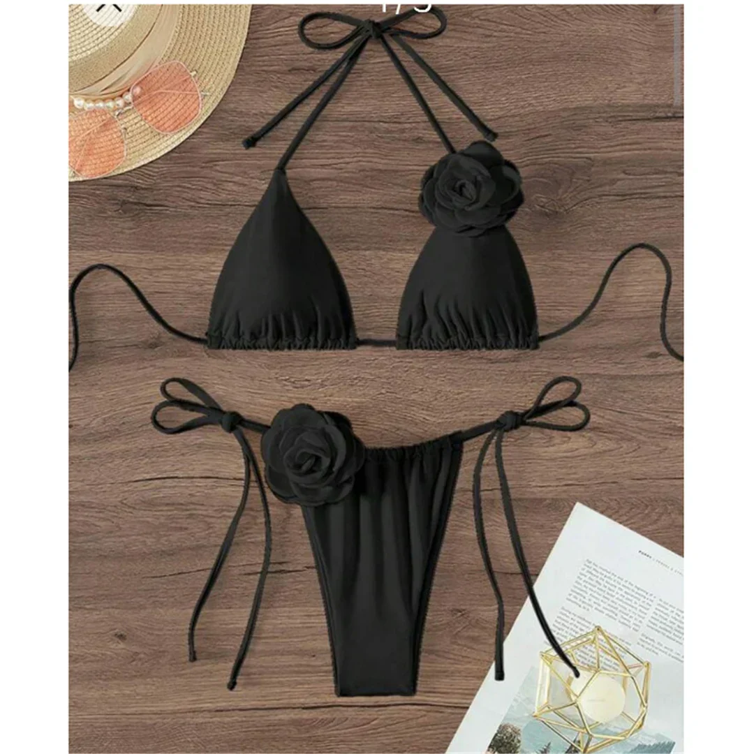 Dwuczęściowy strój kąpielowy z wiązanym bikini - Image 7