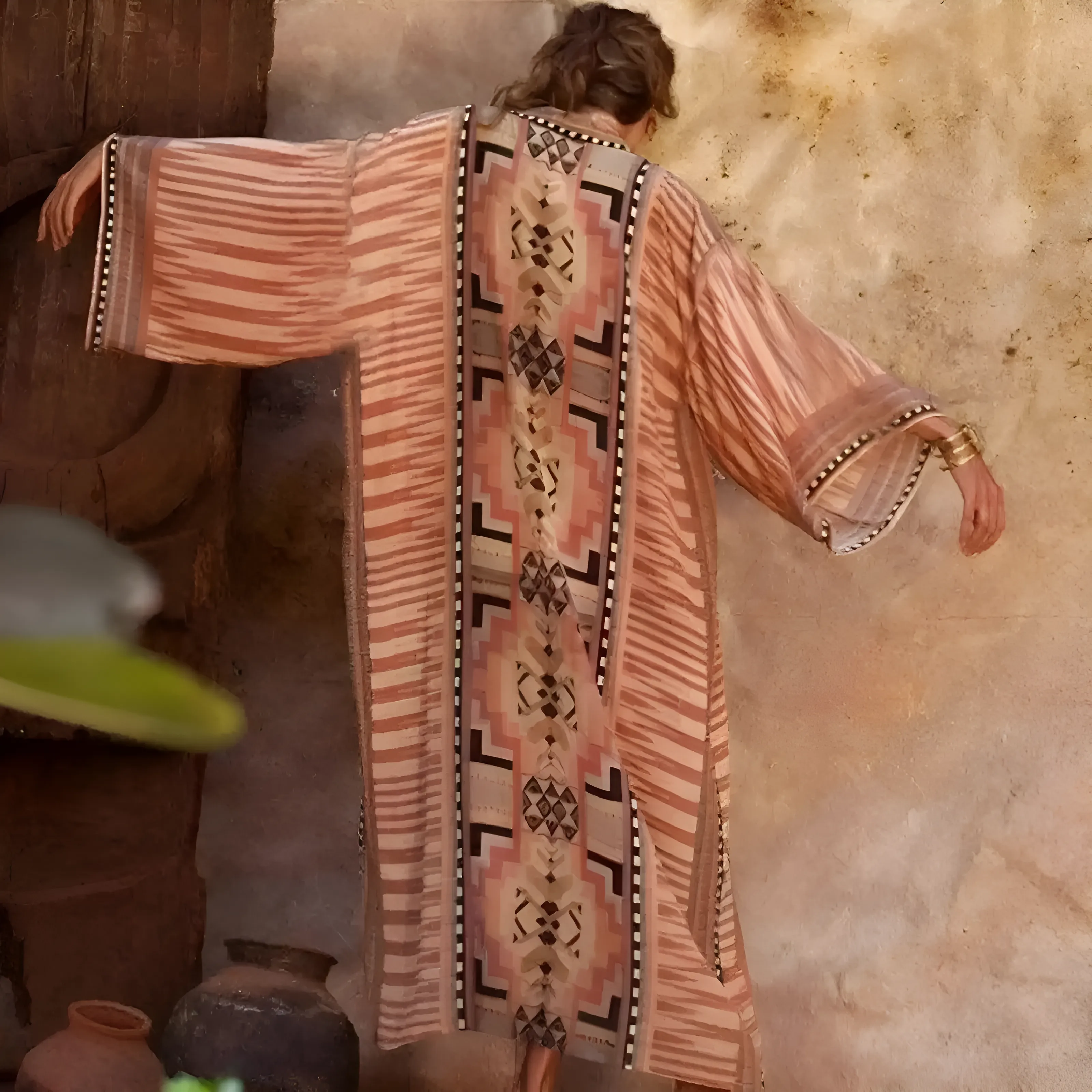 Kimono plażowe w azteckie wzory