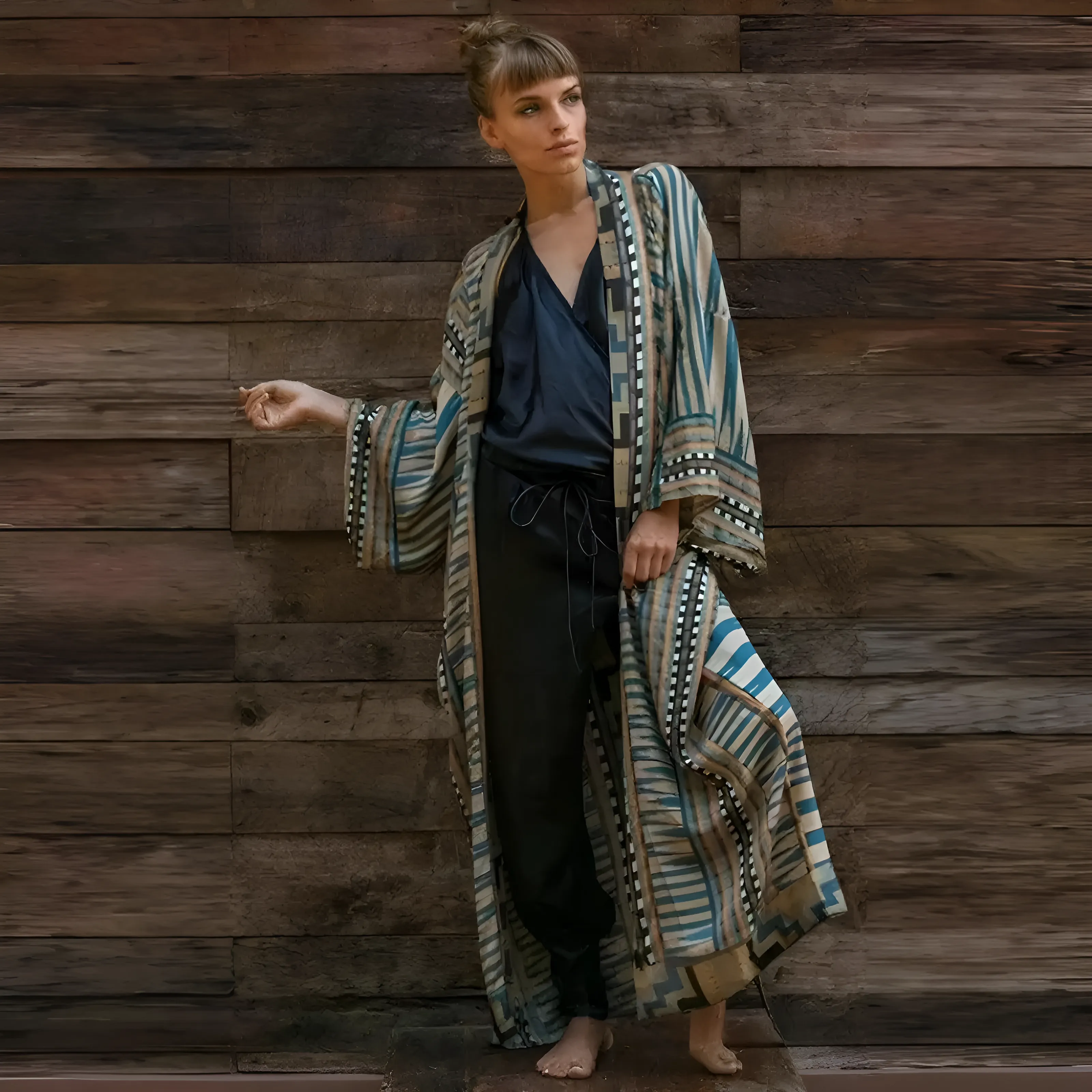Kimono plażowe w azteckie wzory - Image 4