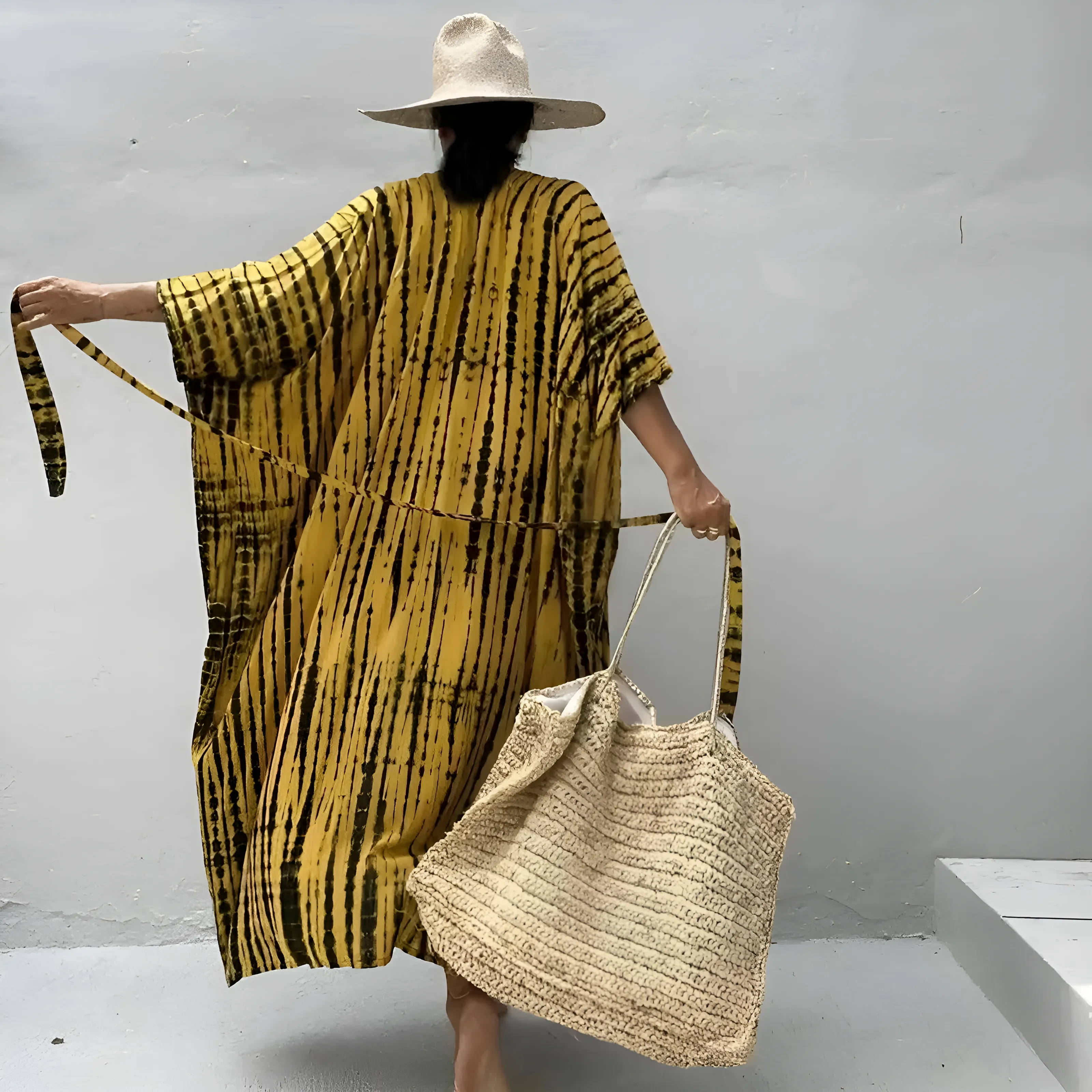 Kimono plażowe w paski - Image 12