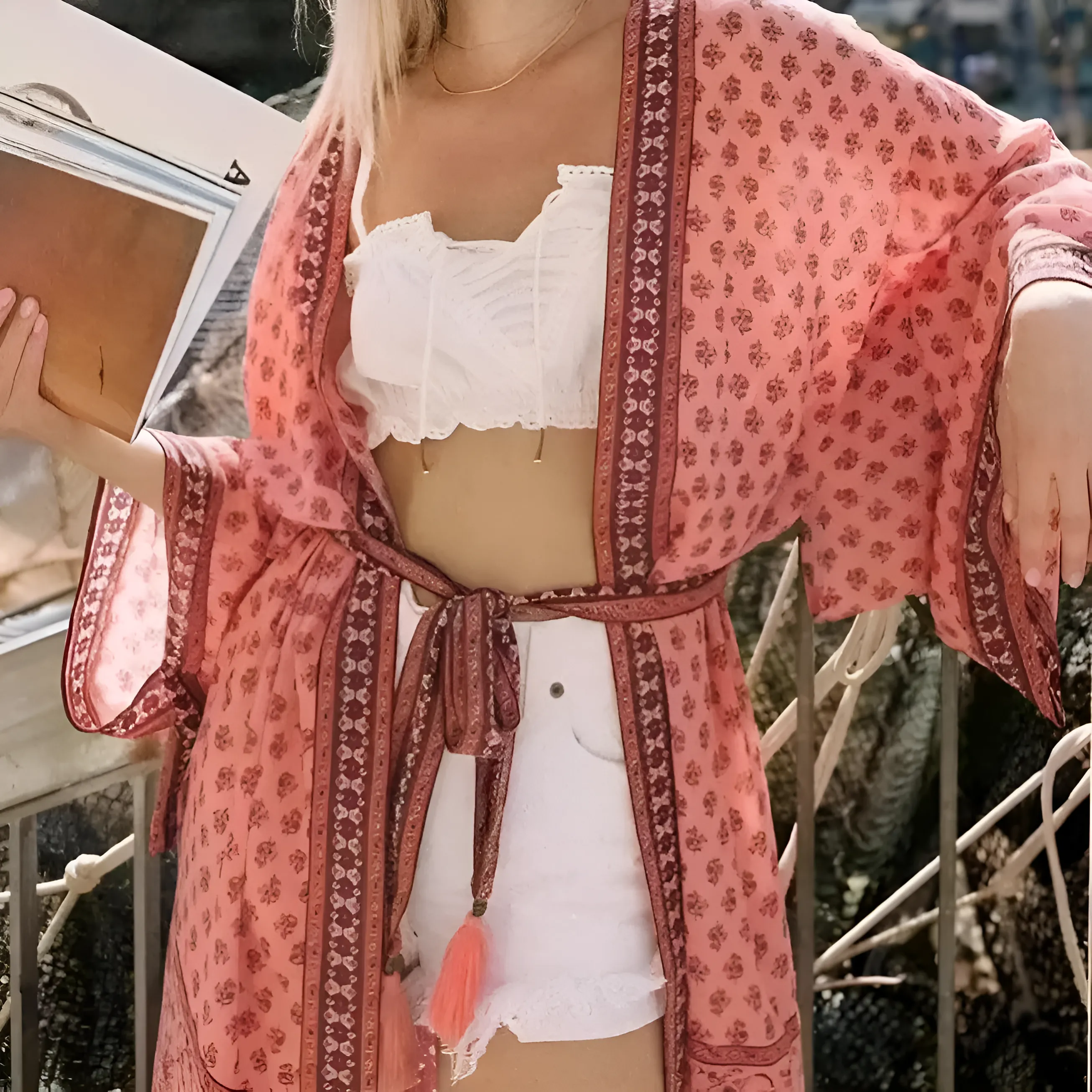 Kimono plażowe w stylu vintage - Image 4