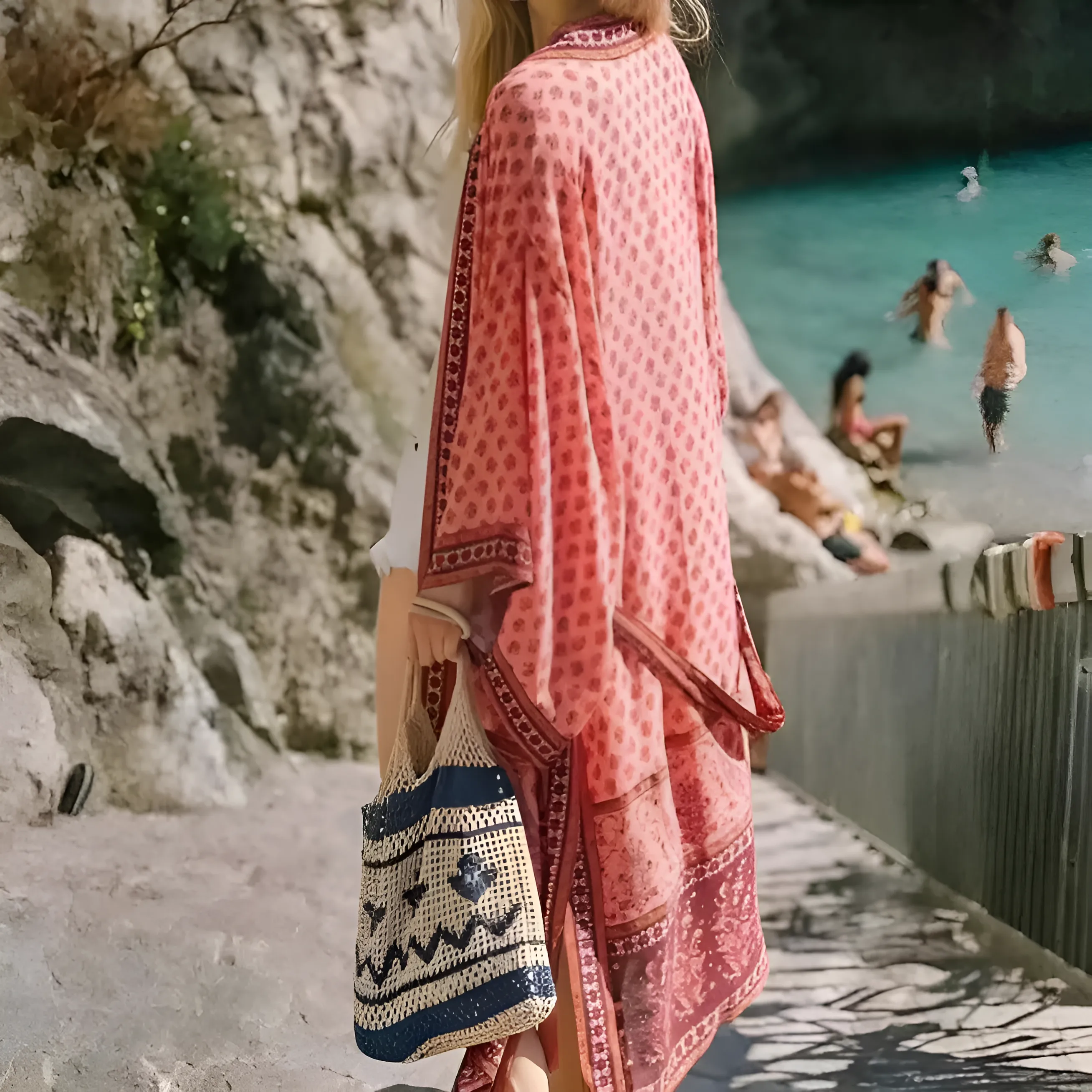 Kimono plażowe w stylu vintage - Image 5