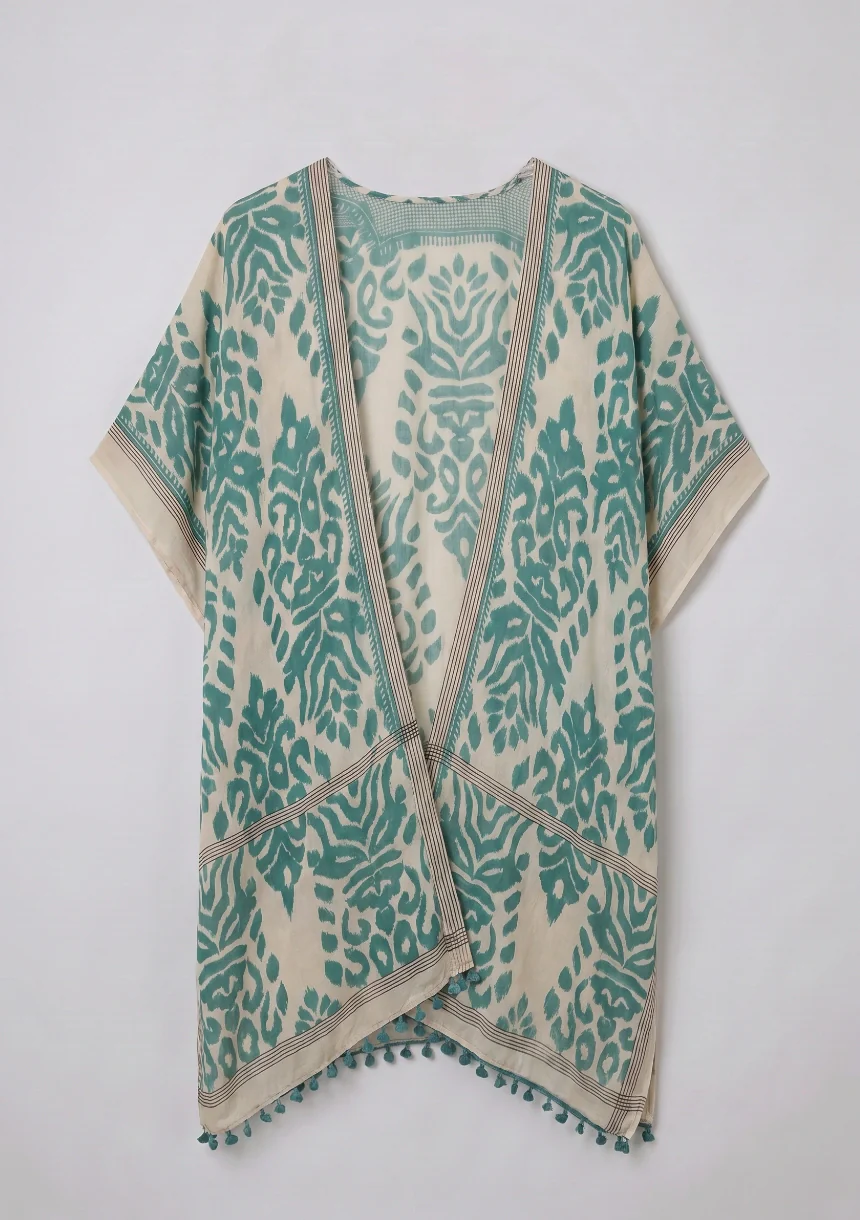 Klasyczne kimono plażowe w ornamenty - Image 11