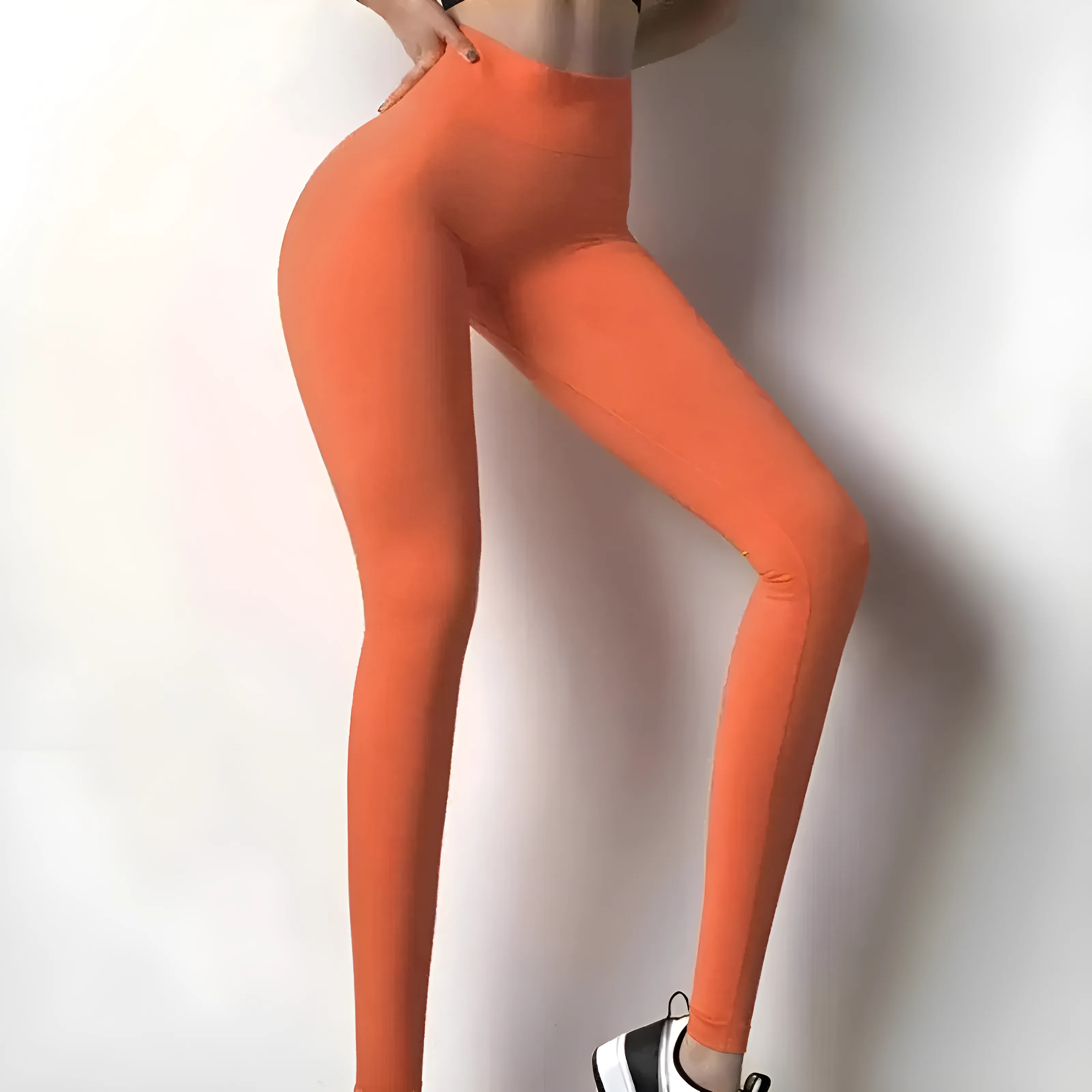 Klasyczne legginsy damskie z podwyższonym stanem - Image 8