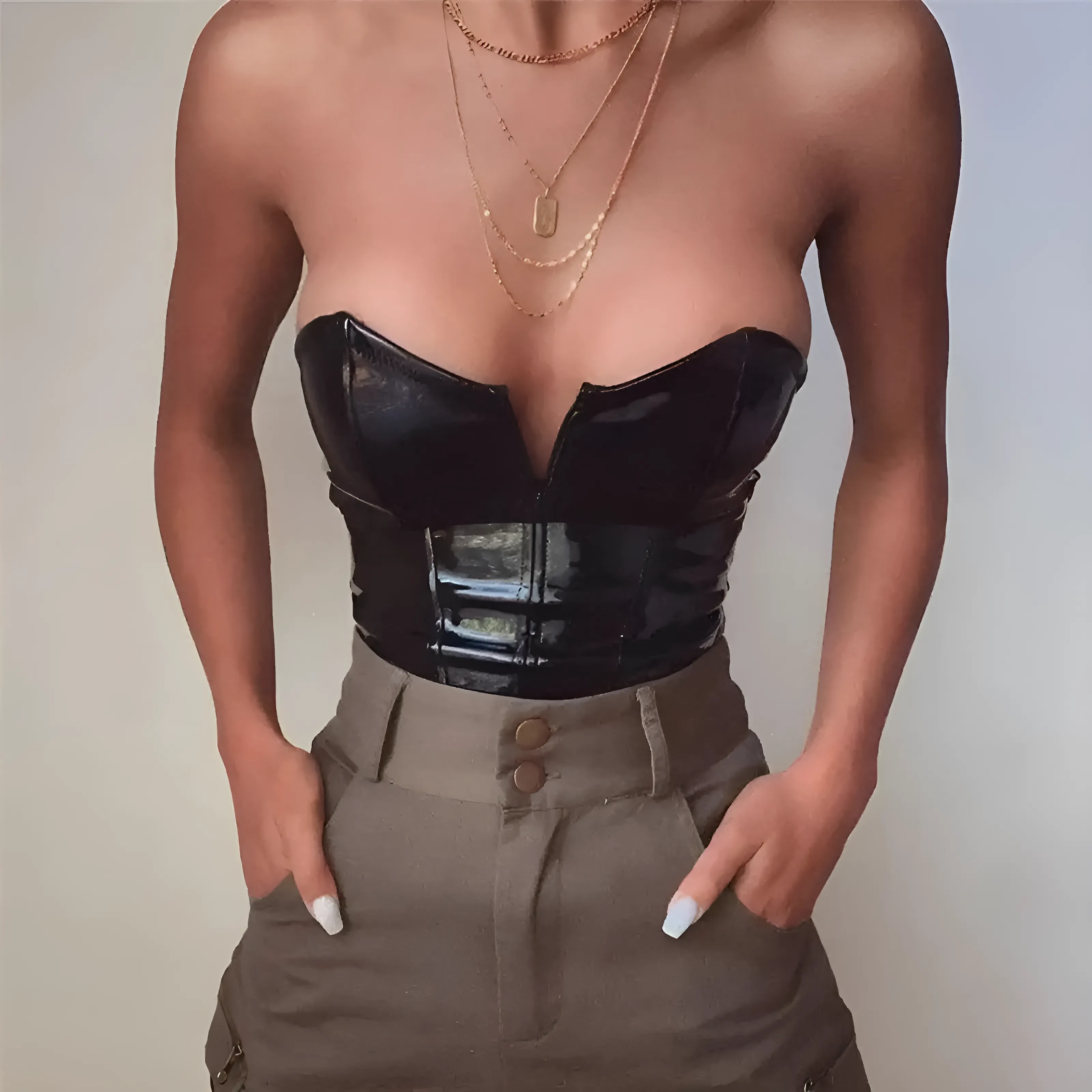 Lateksowe body bez ramiączek - Image 2