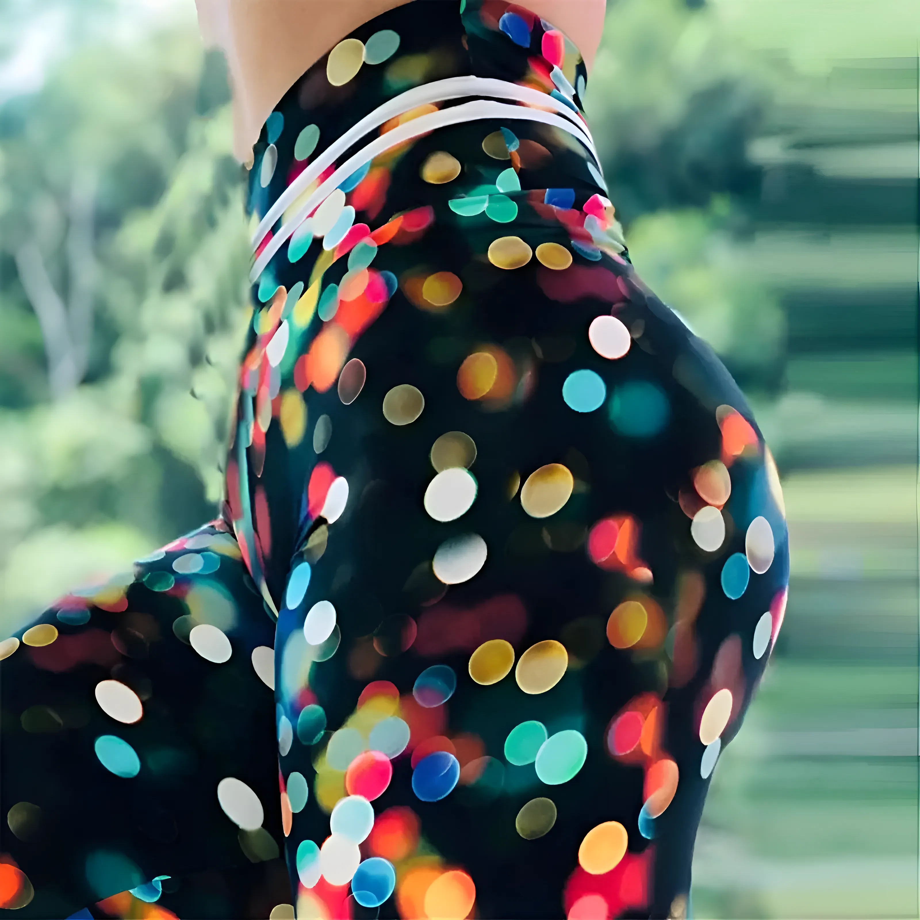 Legginsy sportowe w kolorowe wzory - Image 4