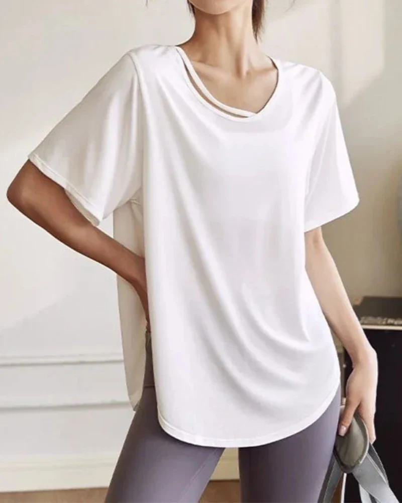 Luźny T-shirt sportowy - Image 3