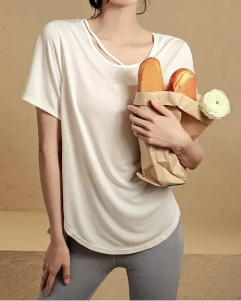 Luźny T-shirt sportowy - Image 4