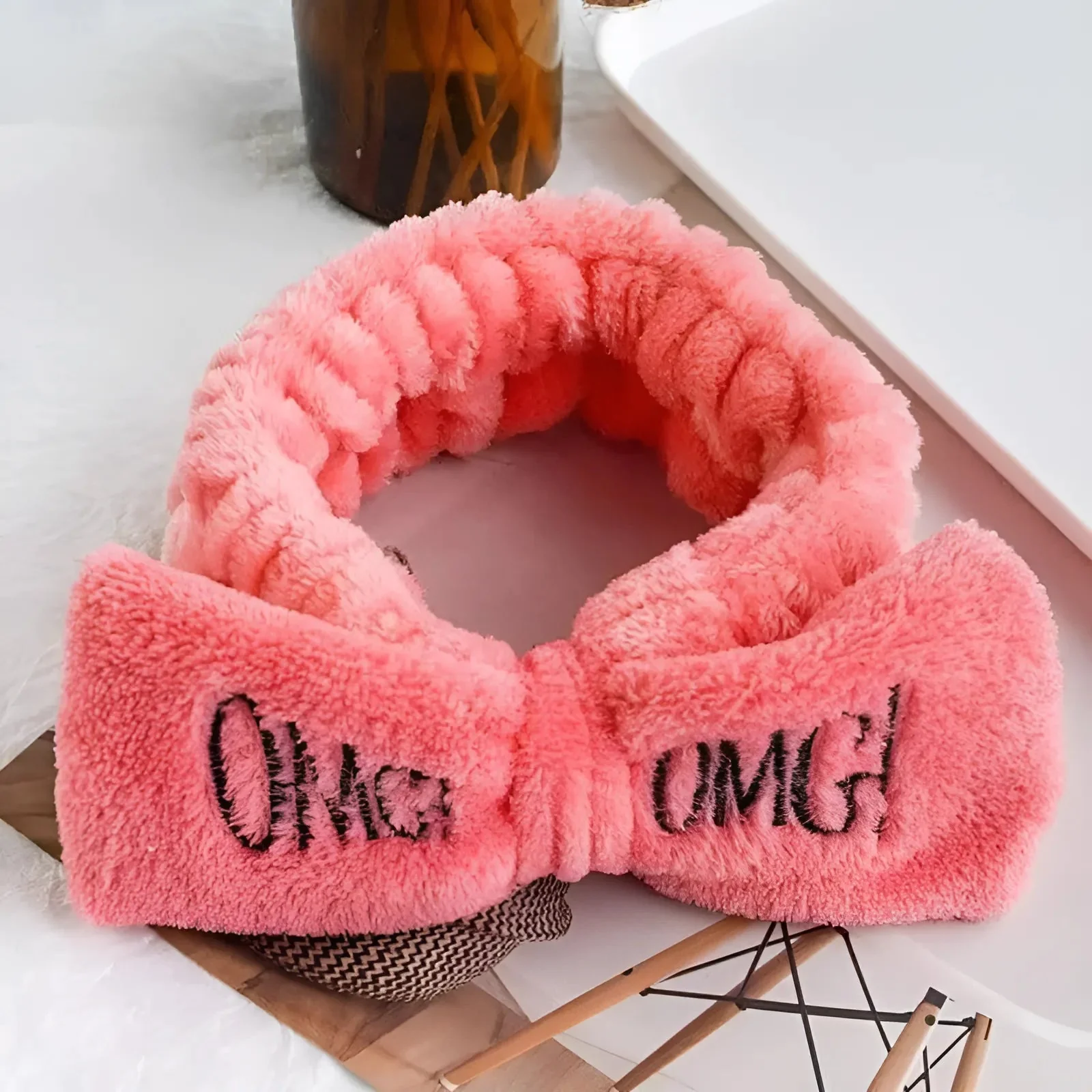 Puchata opaska na włosy OMG! - Image 7