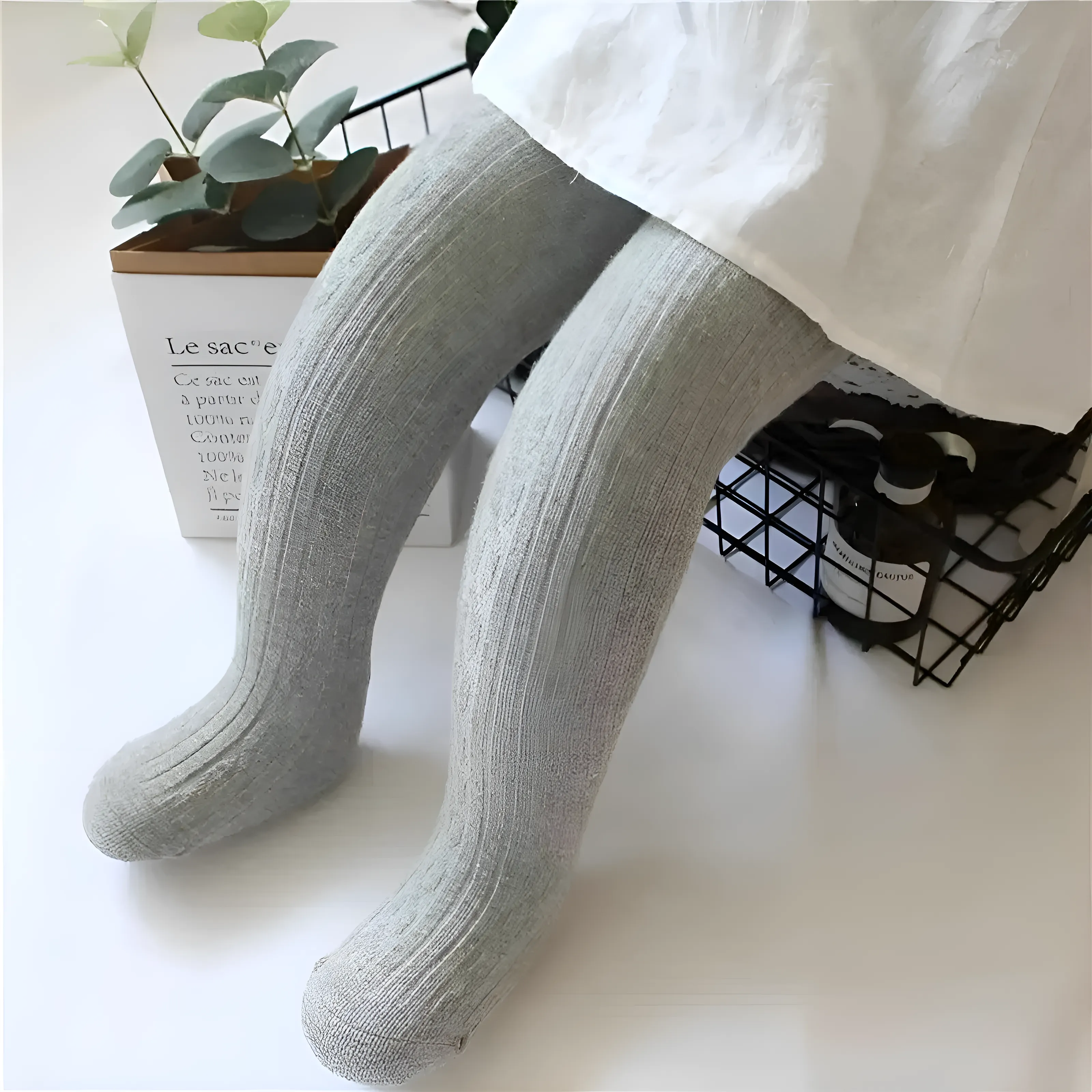 Prążkowane rajstopy dziecięce - Image 4
