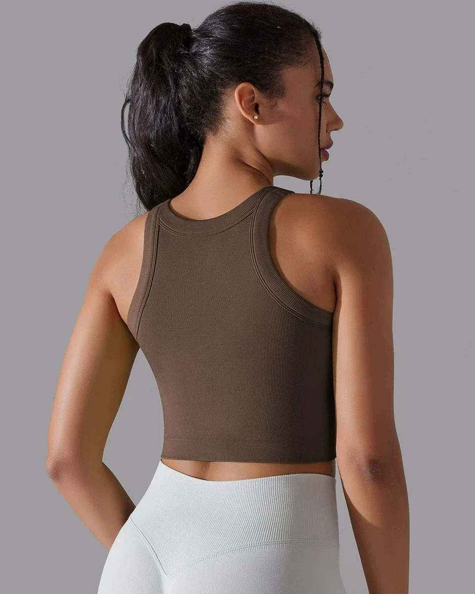 Prążkowany tank top sportowy - Image 11