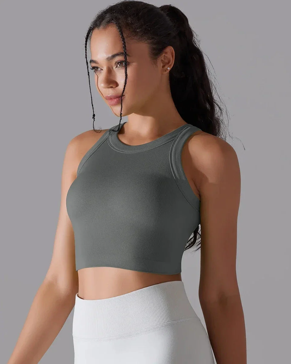 Prążkowany tank top sportowy - Image 13