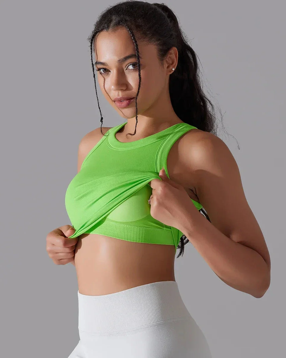 Prążkowany tank top sportowy - Image 15