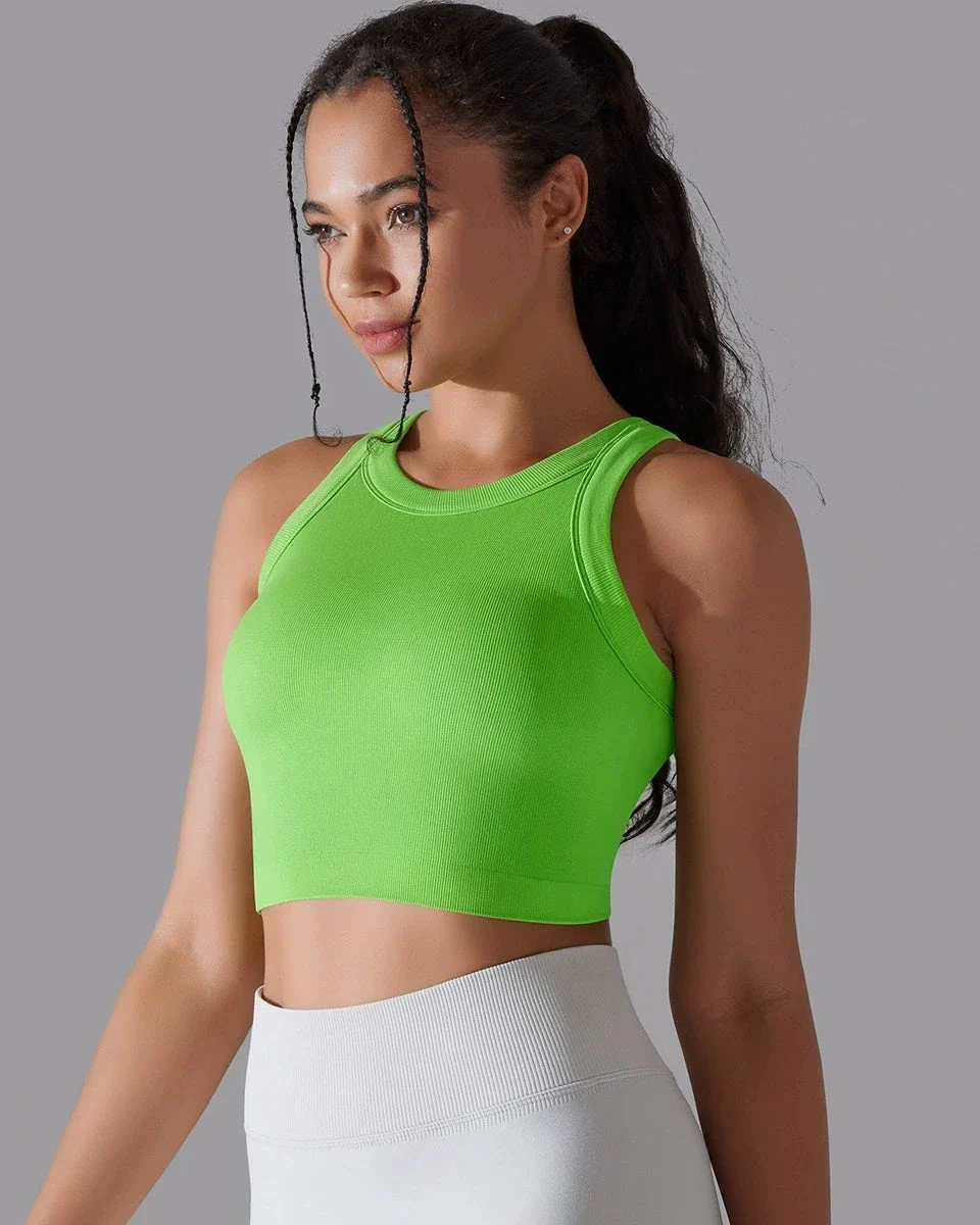 Prążkowany tank top sportowy - Image 16