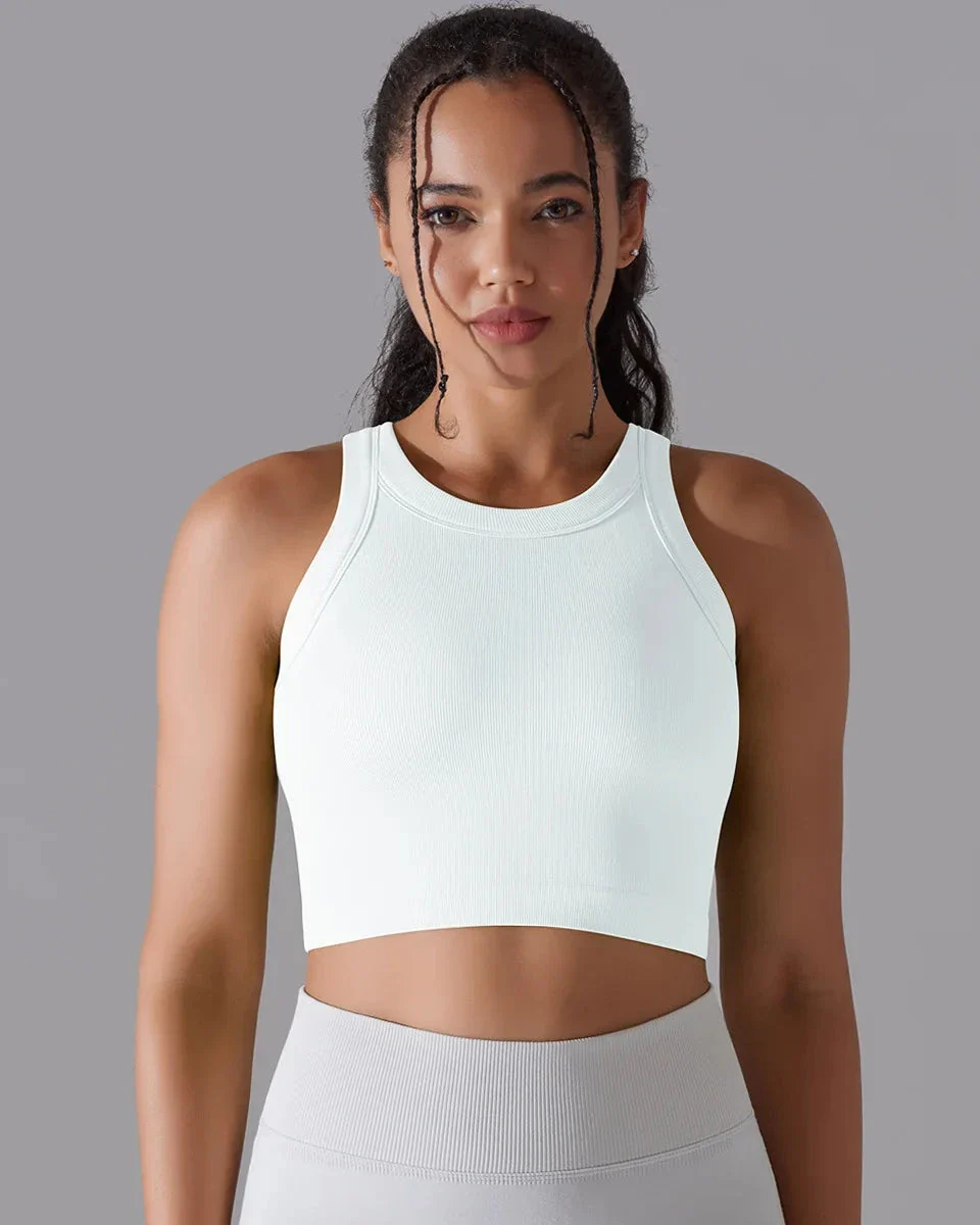 Prążkowany tank top sportowy - Image 19