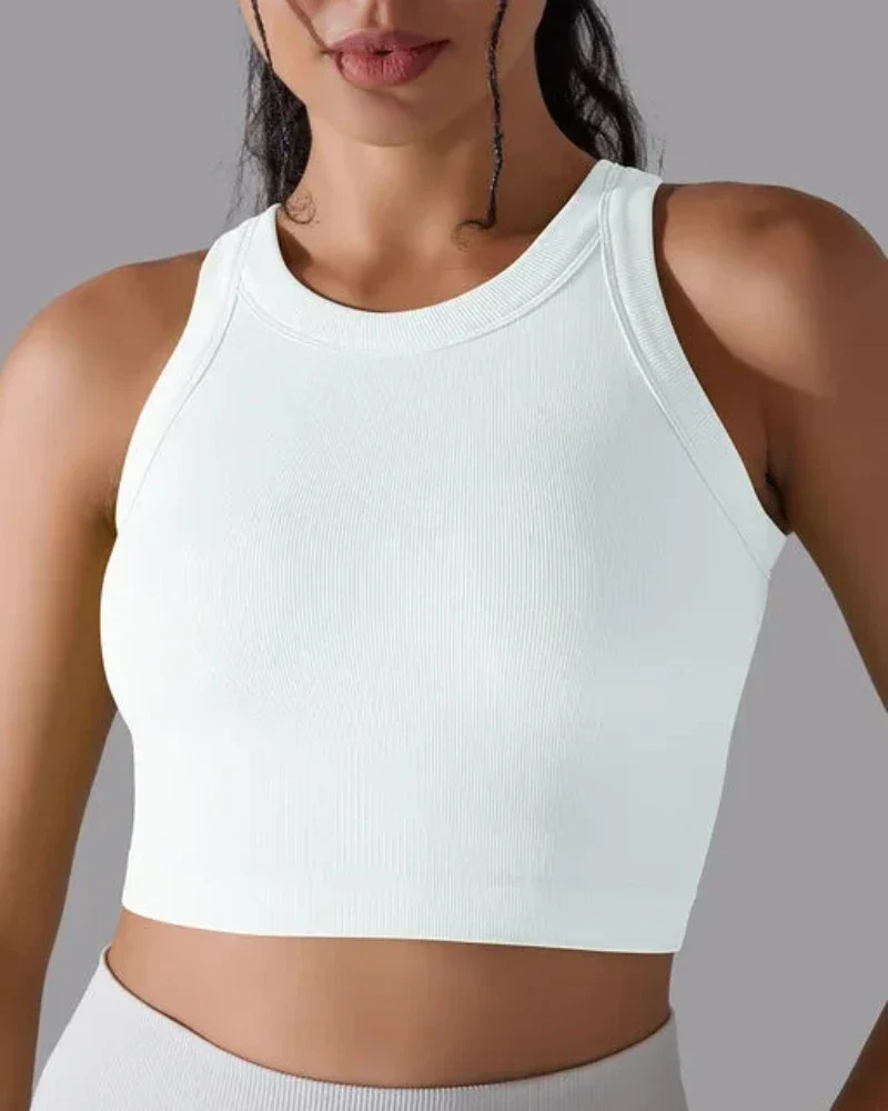 Prążkowany tank top sportowy - Image 20