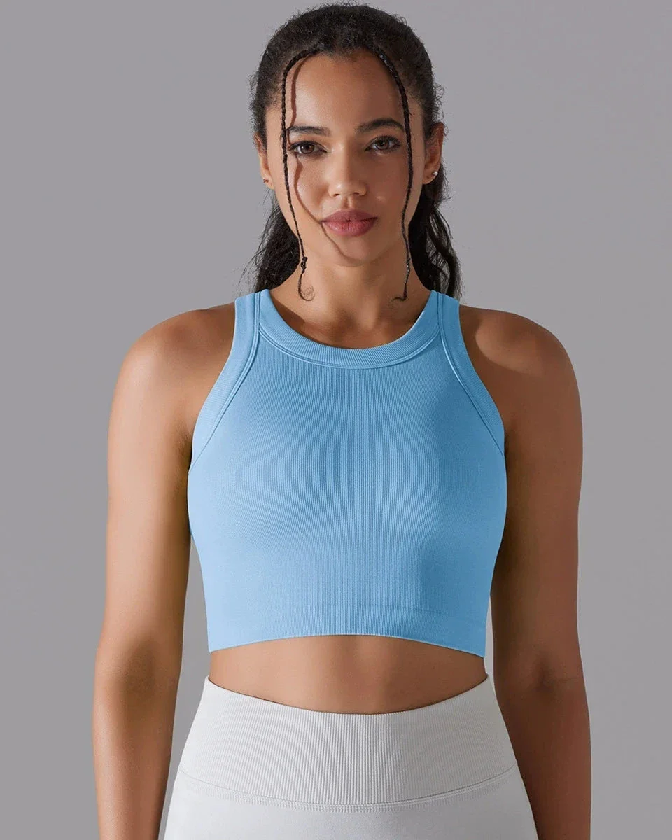 Prążkowany tank top sportowy - Image 21