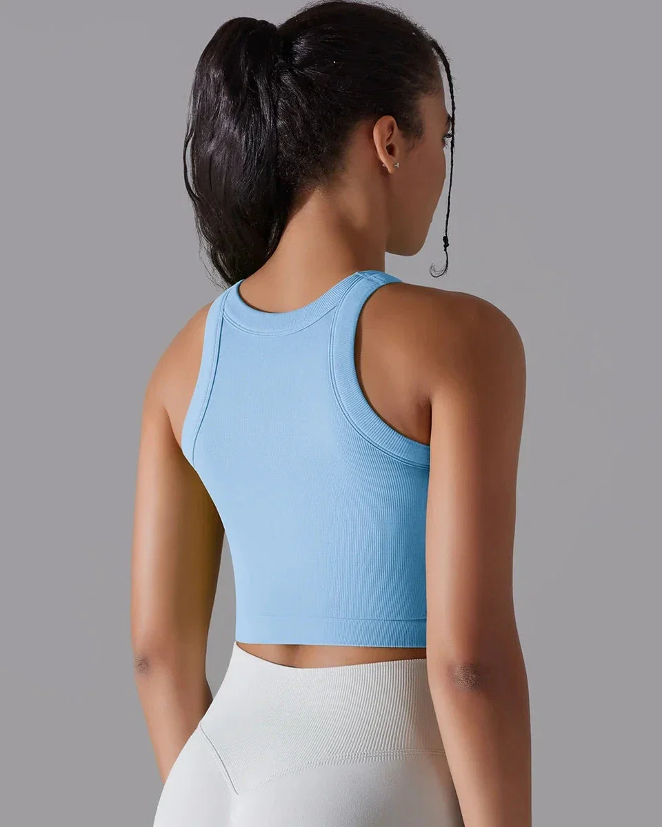 Prążkowany tank top sportowy - Image 24