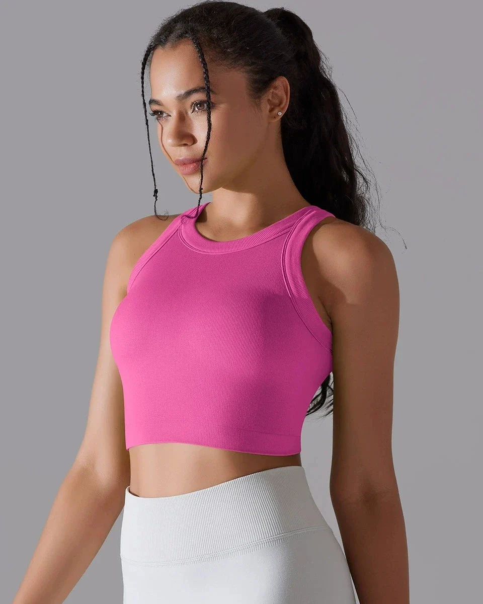 Prążkowany tank top sportowy - Image 4