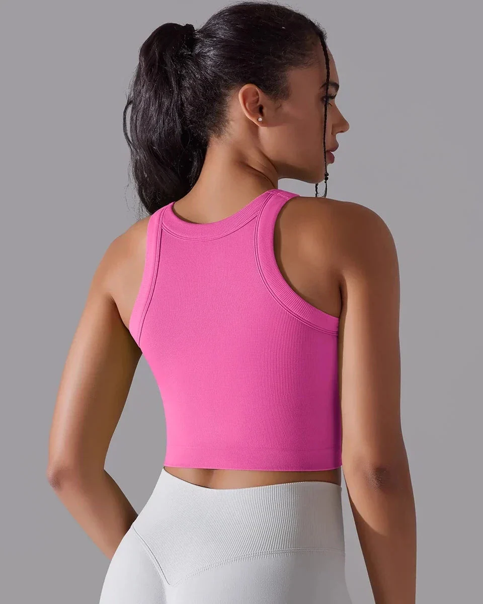 Prążkowany tank top sportowy - Image 5