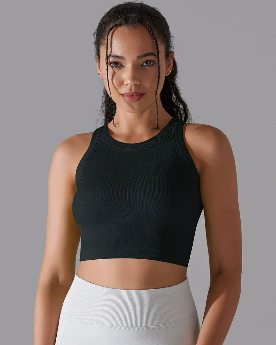 Prążkowany tank top sportowy - Image 6