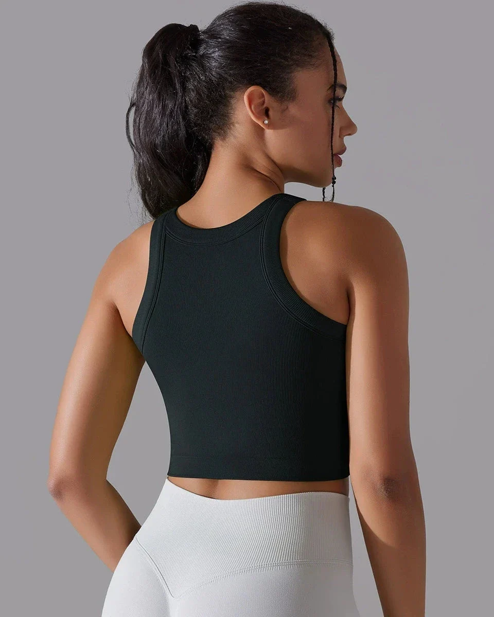 Prążkowany tank top sportowy - Image 9