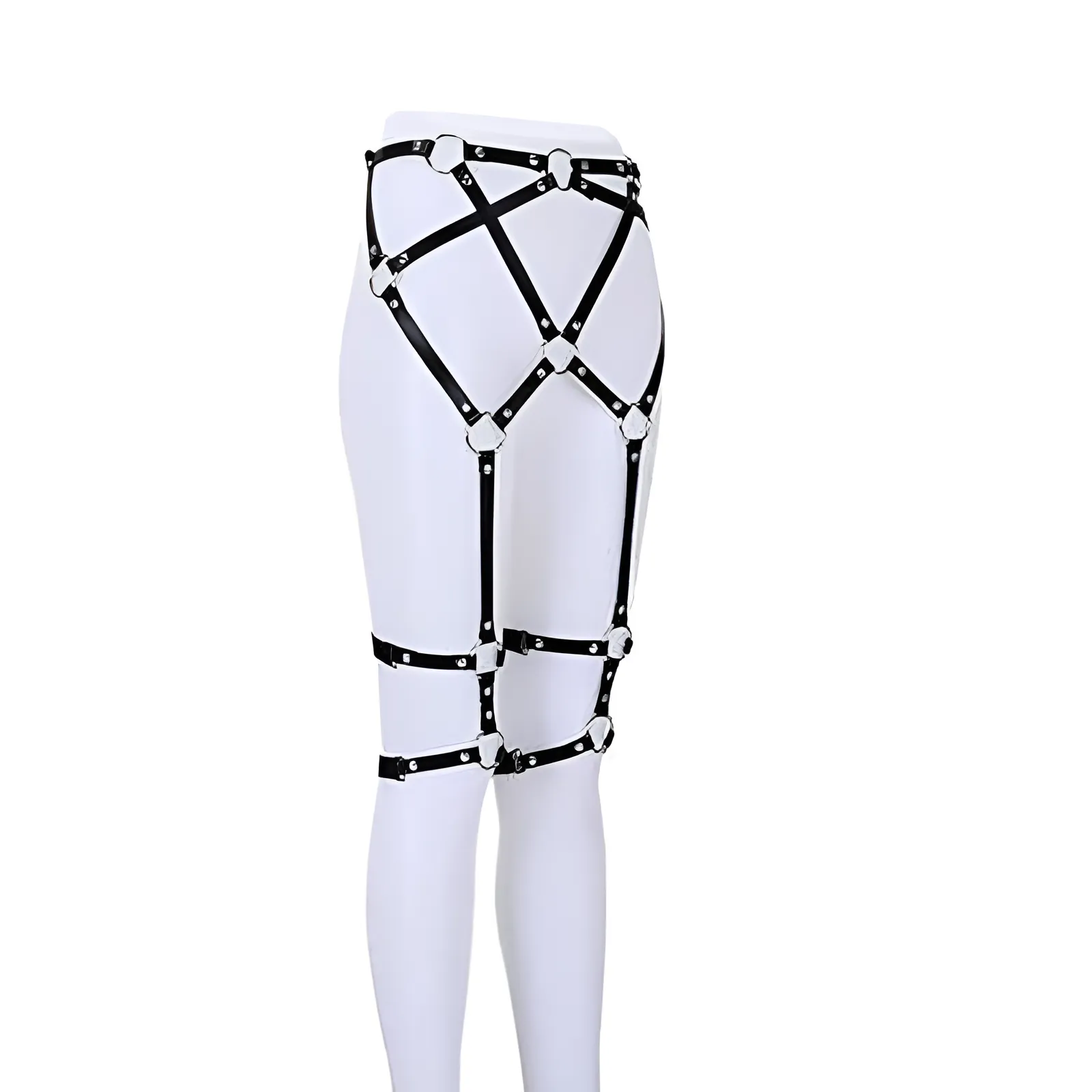 Skórzany harness z paskami - Image 3