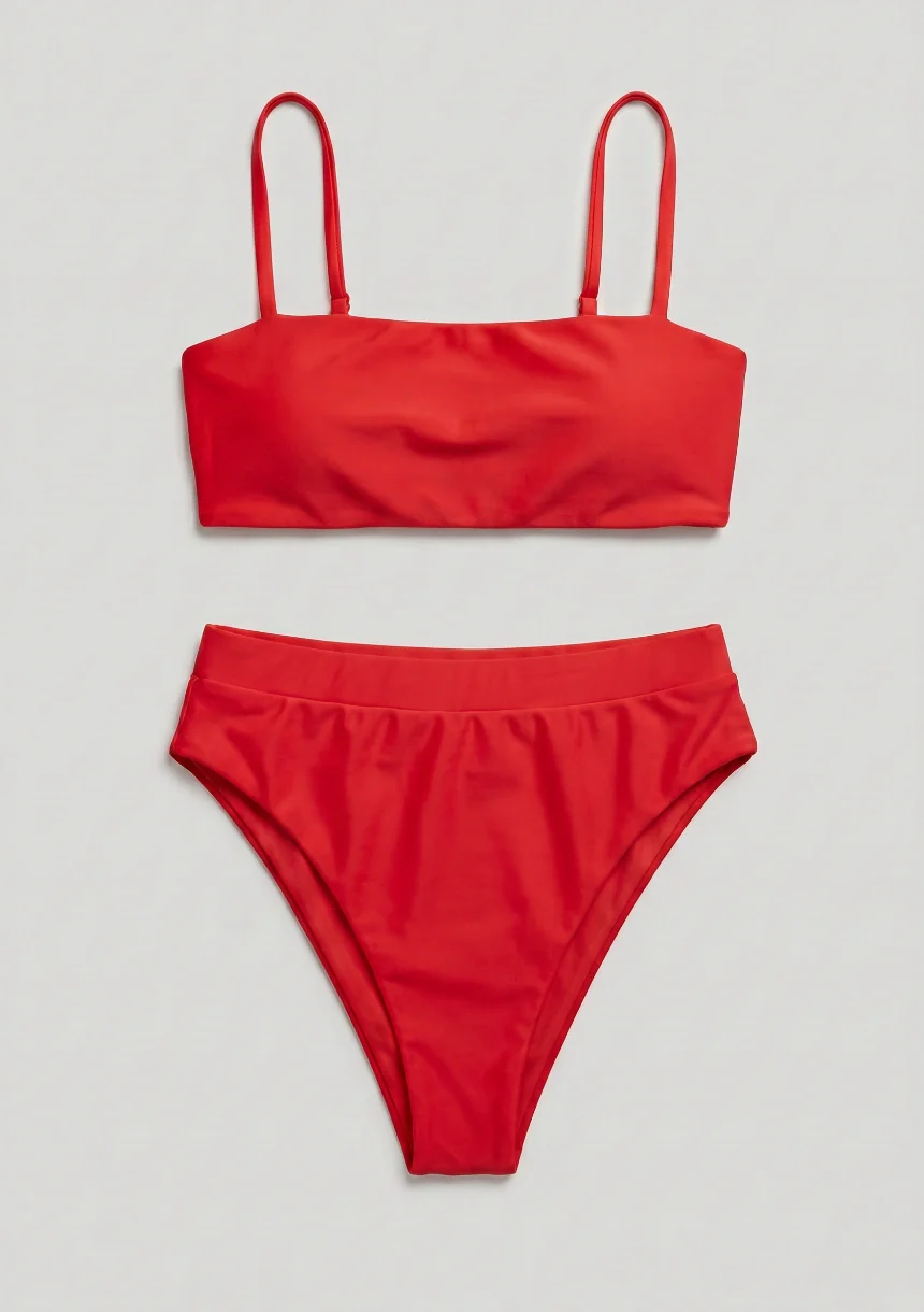 Dwuczęściowy strój kąpielowy bikini z wysokim stanem - Image 4