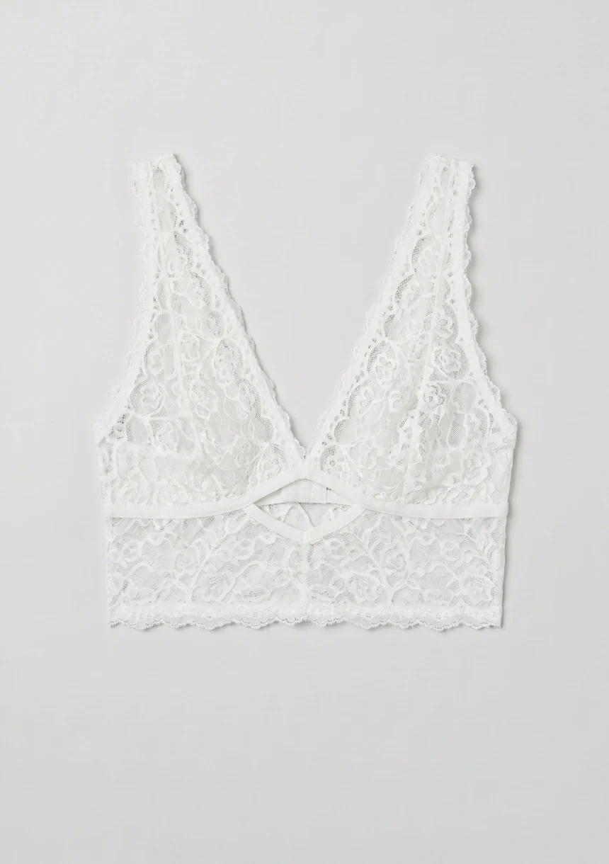 Trójkątny biustonosz koronkowy bralette - Image 5