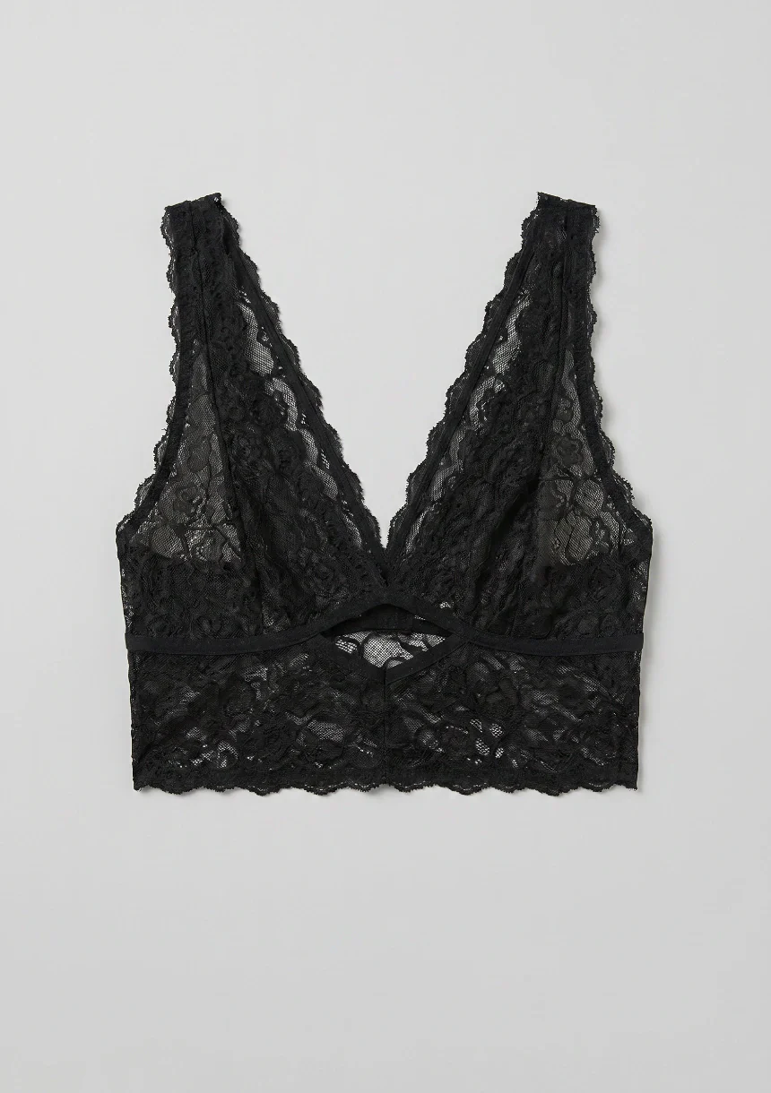 Trójkątny biustonosz koronkowy bralette - Image 7